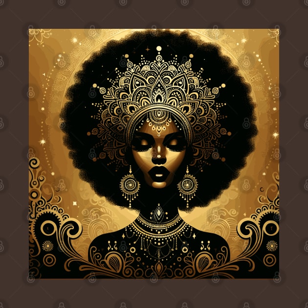 Afrocentric Queen Gold by Graceful Designs