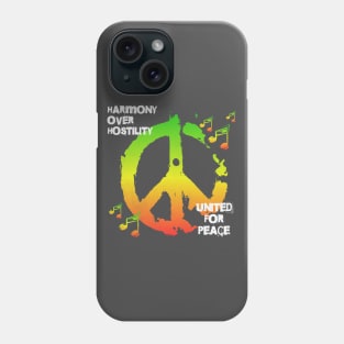 United For Peace Sign Harmony Over Hostility Phone Case