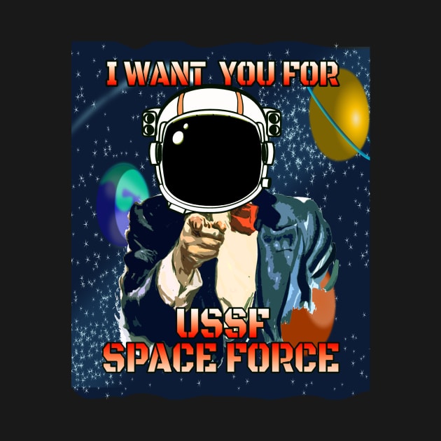 Funny Space Force Recruitment T-shirt by kmpfanworks