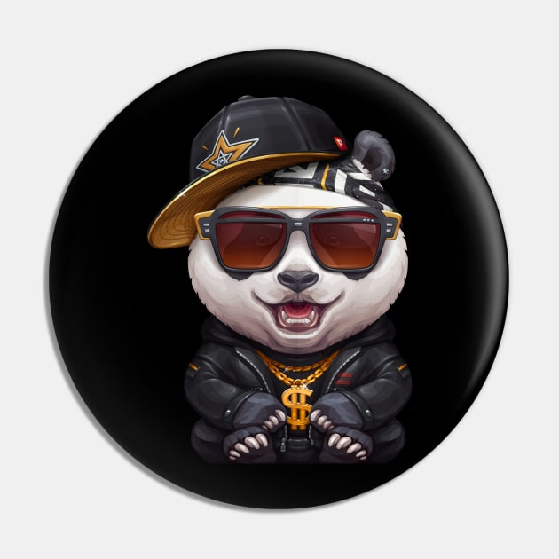 Panda Hip-Hop Super Star Pin by stonemask