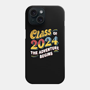 Class of 2024 greaduate the adventure begins Phone Case