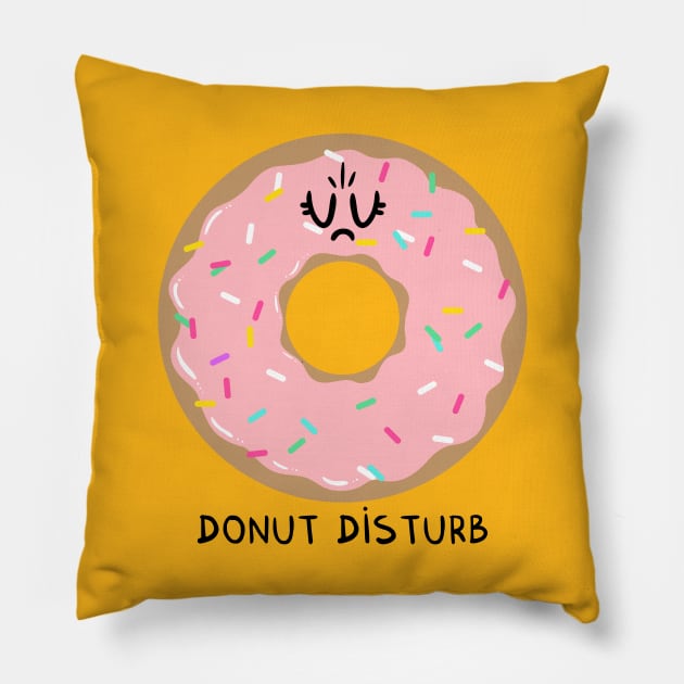 Donut disturb Pillow by adrianserghie