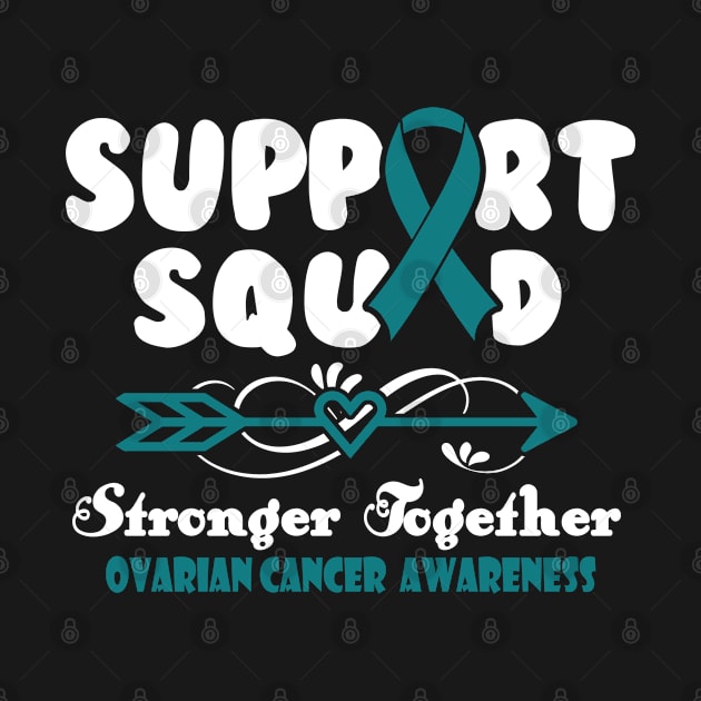 Ovarian Cancer Gastroparesis Awareness Support Squad Stronger Together - In This Family We Fight Together T-Shirt by KHANH HUYEN