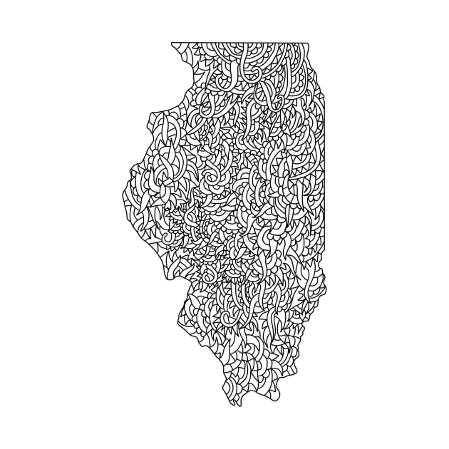 Illinois Map Design by Naoswestvillage