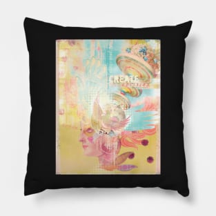 Figment - Manual and digital collage Pillow