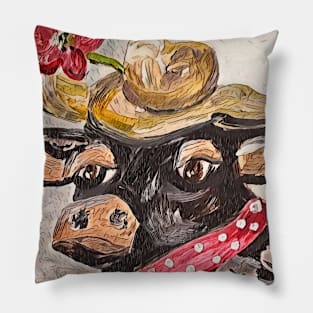 Gussied Up Cow Pillow