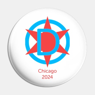 2024 Democratic National Convention Chicago Big Red Star Pin