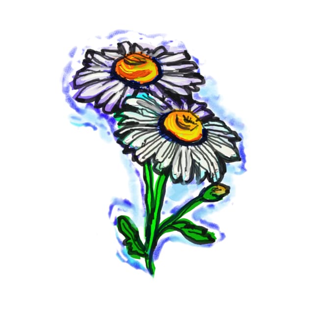 daisy flower art by lalanny