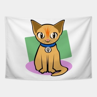 IO the orange cat Tapestry