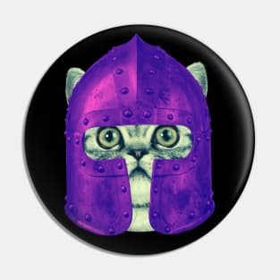 Medieval Cat Knight Pin