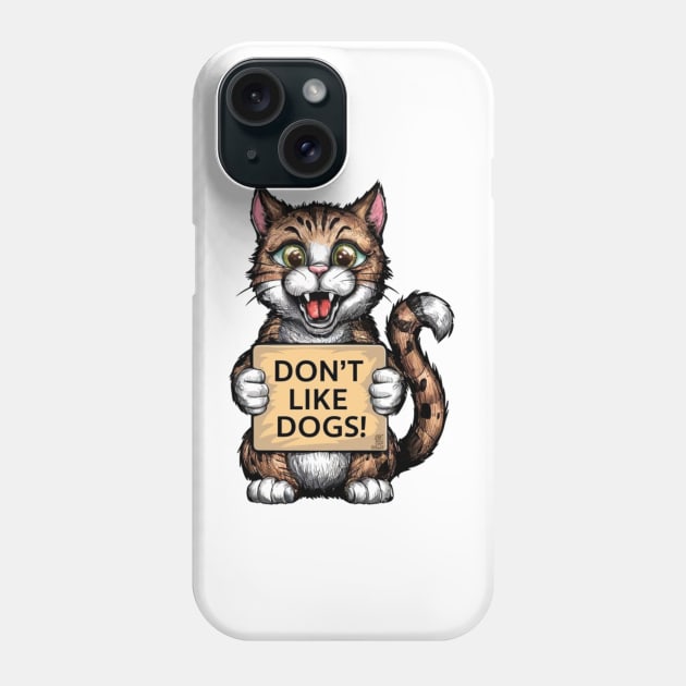 Cats don't like dogs Phone Case by LegnaArt