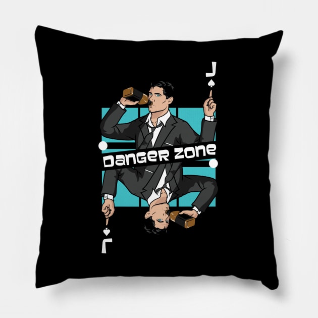 Jack DangerZone! Pillow by JBrandtDesign