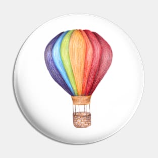 air balloon. color pencil Pin