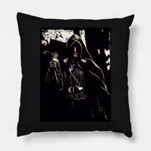 Hooded Monster Hunter Pillow