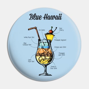 Blue Hawaii Cocktail Recipe Pin