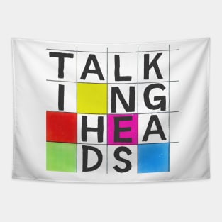 Talking Heads // Retro Original Fan Art Design Tapestry