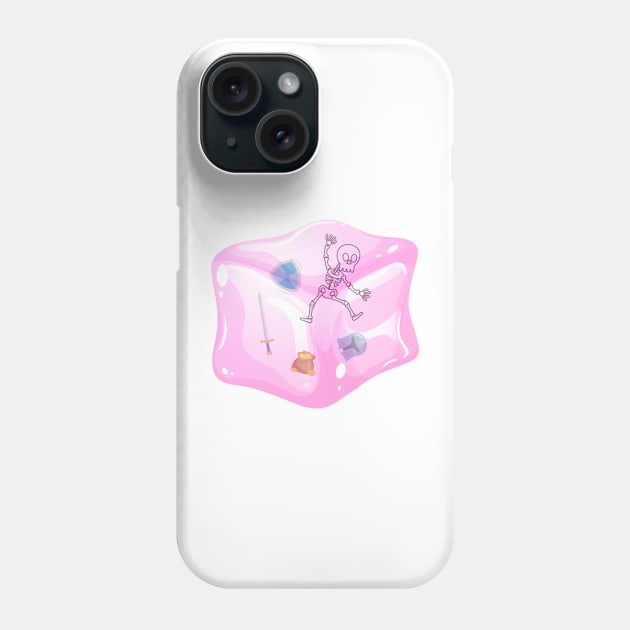 Gelatinous Cube - Pink Phone Case by NerdySparkleGoth