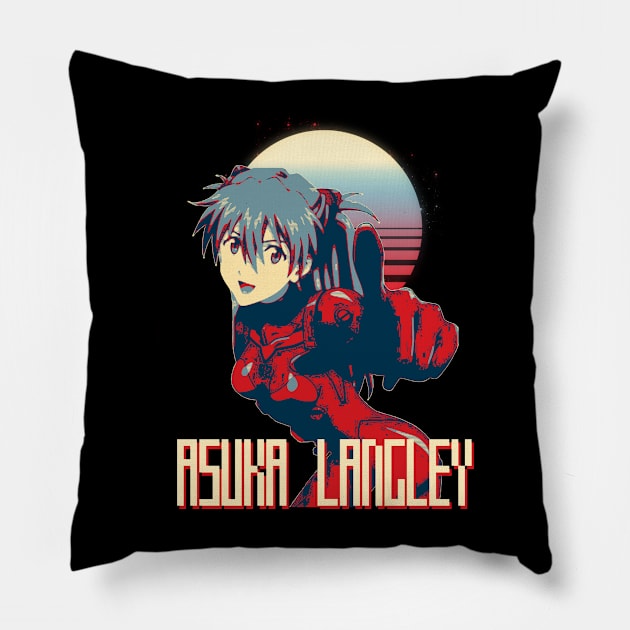 asuka langley Pillow by Retrostyle