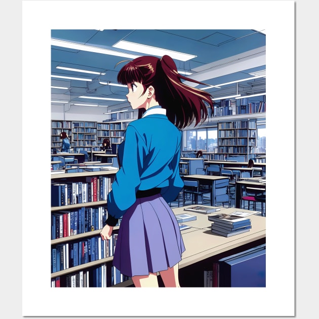 Anime Girl - Bookworm' Sticker