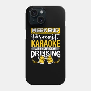 Karaoke machine beer drinking vocalist microphone Phone Case