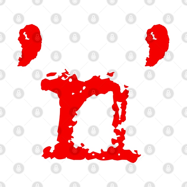 'n' LETTER DESIGN TEXT RED GRAPHIC WHITE by NYWA-ART-PROJECT