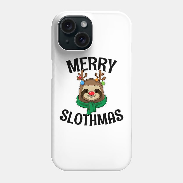 Gift For Sloth Lovers Merry Slothmas Phone Case by teeleoshirts