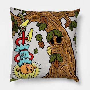 Hanged Man - Mystical Medleys - Vintage Cartoon Tarot Pillow