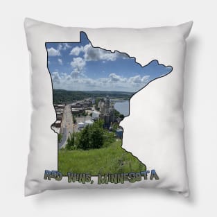 Red Wing - Minnesota State Outline Pillow