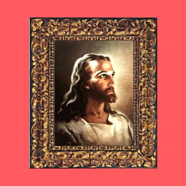 WARNER SALLMAN'S JESUS FRAMED IN GOLD by SHOW YOUR LOVE