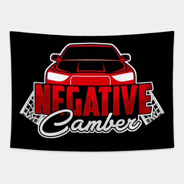 Negative camber stance car Tapestry by Mandz11