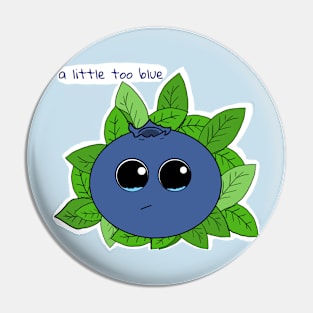 Sad Blueberry Pin