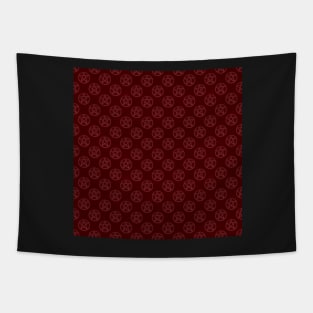 Dark Red Stone Pentagrams Tapestry