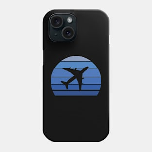 Airplane inside Blue Sunset Phone Case