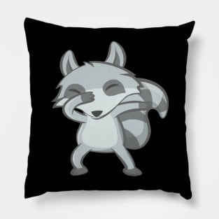 Cute Dabbing Raccoon Shirt Animal Costume Funny Dance Pillow