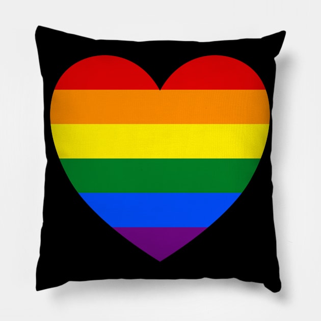 LGBT HEART Pillow by PorcupineTees