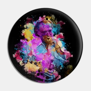 Charles Bukowski ~ Watercolor Illustration Pin