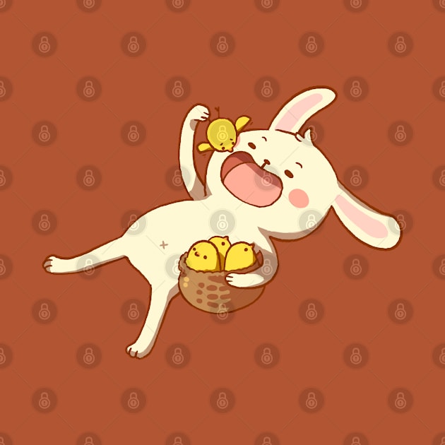 Bunny eating chicken nuggets by vooolatility