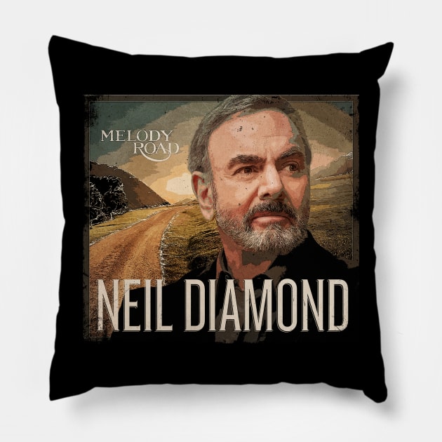 Retro Art Melody Road Pillow by JaylahKrueger