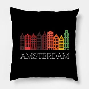 Amsterdam Skyline Present Pillow