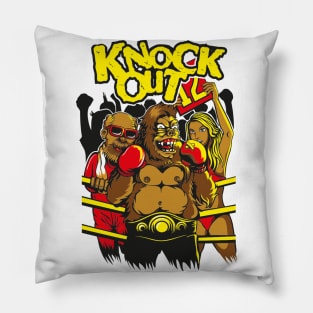 Gorilla Boxer Knock Out Pillow