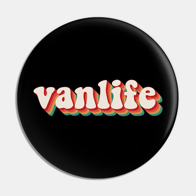 Vanlife Retro Typography Pin by n23tees