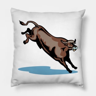 Bucking Bull Retro Pillow