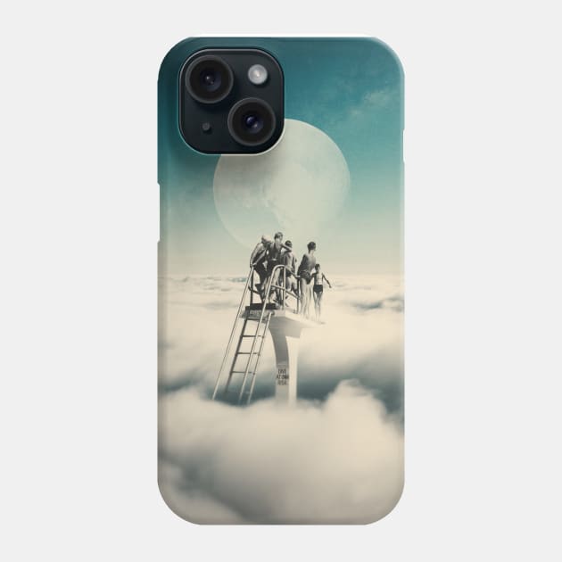 Dive at your own risk Phone Case by lacabezaenlasnubes