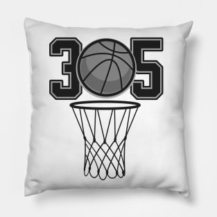 305 Miami Basketball Hoops Pillow