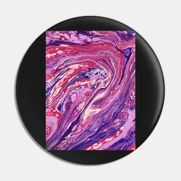 Berry Cheesecake - Abstract Acrylic Pour Painting Pin by dnacademic