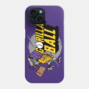 Gorilla Back is Back | Purple & Gold Baseball Phone Case