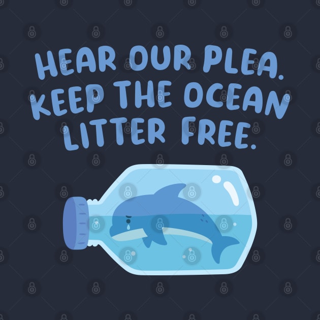 Sad Dolphin Trapped In Bottle, Keep The Ocean Litter Free by rustydoodle