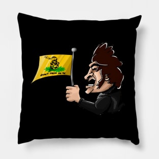 Javier milei with libertarian flag Pillow