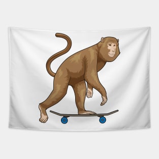 Monkey Skater Skateboard Tapestry