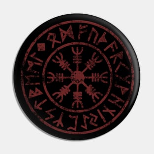 Aegishjalmur Futhark Runes Pagan Odin Mythology Pin